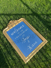 Load image into Gallery viewer, Gold Mirror Event Sign (Rental) *Brampton PICKUP Only