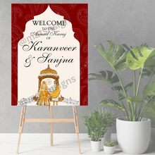 Load image into Gallery viewer, Anand Karaj Wedding Sign (Custom Color) (Foam Board)