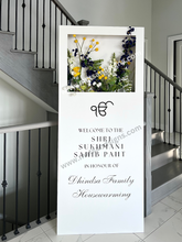 Load image into Gallery viewer, Custom Wording 6ft Flower Box Event Sign *Rental (Birthday/Lohri/Wedding/Sukhmani)