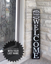 Load image into Gallery viewer, Welcome with Last Name Wood Sign (Customizable) - Mats and Signs For You