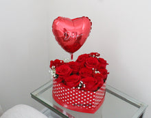 Load image into Gallery viewer, Heart Rose Box with Balloon (Valentines Day) *NO SHIPPING - Mats and Signs For You