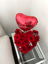 Load image into Gallery viewer, Heart Rose Box with Balloon (Valentines Day) *NO SHIPPING - Mats and Signs For You
