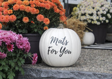 Load image into Gallery viewer, Personalized White Pumpkin (Fake) ANY CUSTOMIZATION - Mats and Signs For You