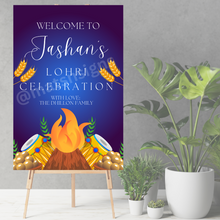 Load image into Gallery viewer, Lohri *ANY WORDING* Event Sign (Boy, Girl, Couple)(Digital/Foam Board) - Mats and Signs For You