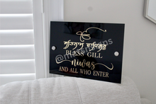 Load image into Gallery viewer, Name Plate Acrylic Sign (Customizable) /Niwas Bless This Satnam Waheguru - Mats and Signs For You