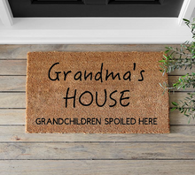 Load image into Gallery viewer, Grandma OR Grandpa's House Doormat - Mats and Signs For You