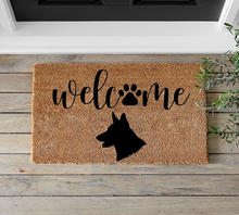 Load image into Gallery viewer, Welcome (with Dog silhoutte) - Mats and Signs For You