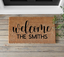 Load image into Gallery viewer, Welcome Family Doormat - Mats and Signs For You