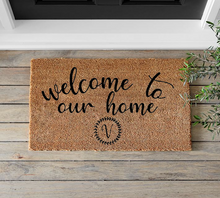 Load image into Gallery viewer, Welcome to our Home Initial - Mats and Signs For You