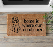 Load image into Gallery viewer, Home is Where our *Breed* Is (Dog/Doodle/Any Pet/Labradoodle) Doormat - Mats and Signs For You