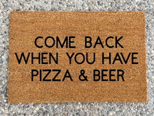 Load image into Gallery viewer, Pizza and Beer Doormat - Mats and Signs For You