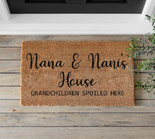 Load image into Gallery viewer, Nana & Nani's House Doormat - Mats and Signs For You