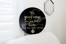 Load image into Gallery viewer, Circle Acrylic Sign (Customizable) Satnam Waheguru Bless This Home - Mats and Signs For You