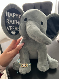 Rakhi Special: Elephant Teddy and 1 Rakhi