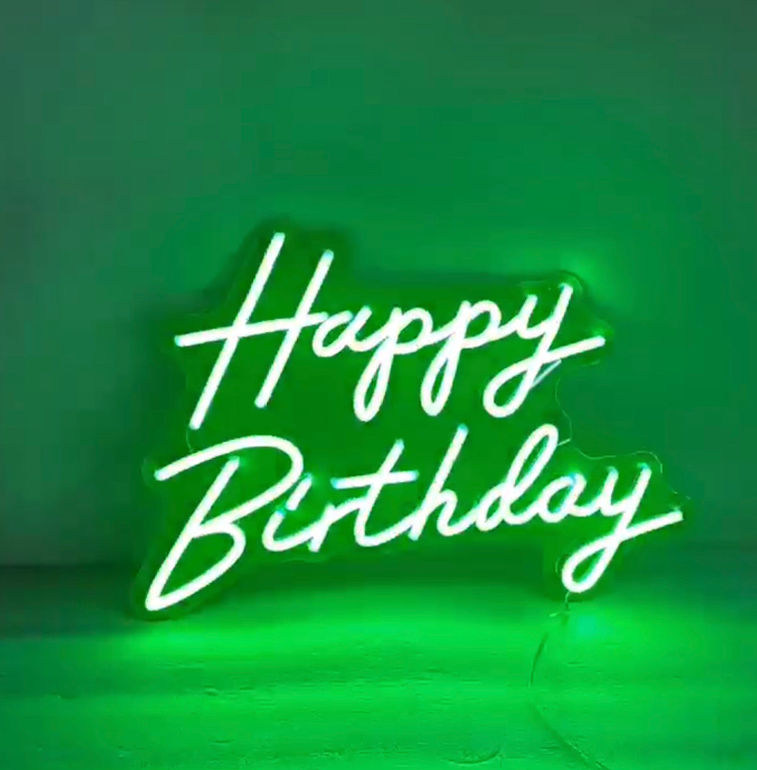 Happy Birthday Neon Sign on Rent