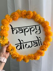 Happy Diwali Circle Wood Sign/Wreath