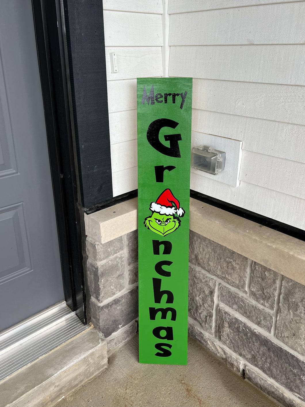 Merry Grinchmas Wood Sign (Christmas/Holiday)