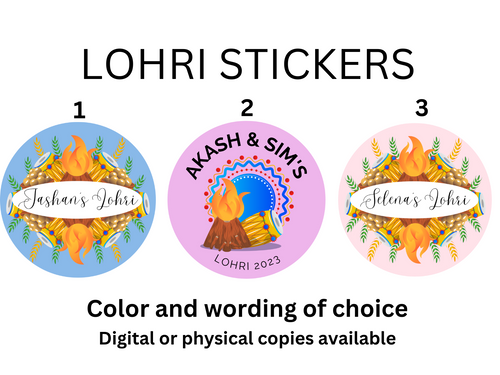 Lohri Circle Stickers (Digital/Sheet) - Mats and Signs For You