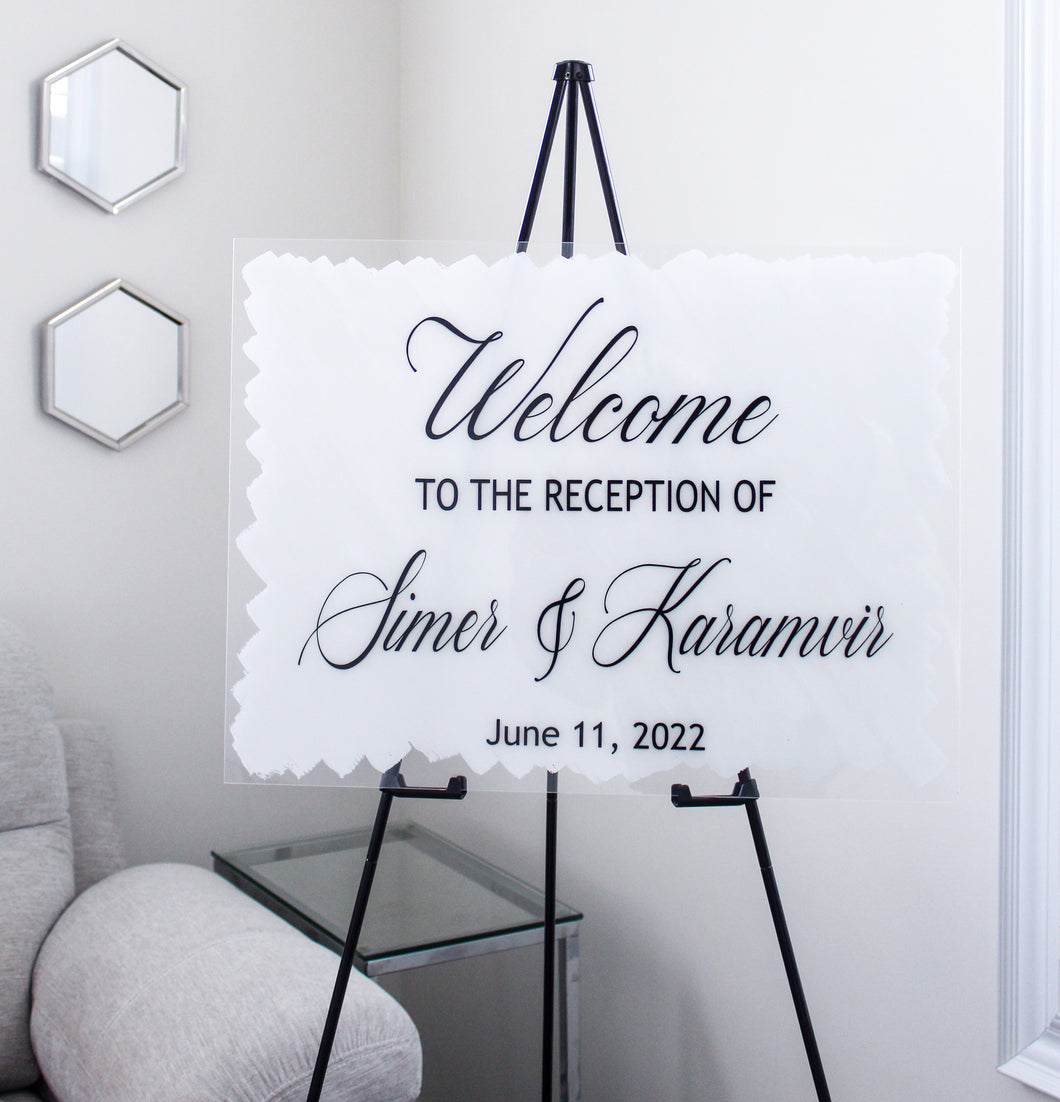 Custom Acrylic Sign (Wedding/Event/Birthday Sign) - Mats and Signs For You