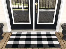 Load image into Gallery viewer, Black &amp; White Buffalo Rug *Indoor or Outdoor* - Mats and Signs For You
