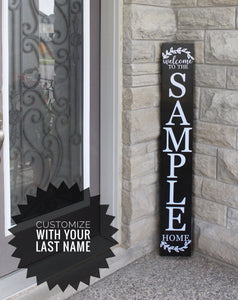 Last Name Wood Sign (Customizable) - Mats and Signs For You