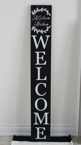 AsSalaam Alaikum Welcome Wood Sign (Arabic) - Mats and Signs For You