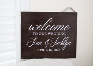 Event Signage (Real Wood) (Wedding/Engagement/Birthday Sign) - Mats and Signs For You