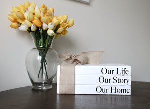 Personalized Wooden Book Stack/ Farmhouse Decor - Mats and Signs For You