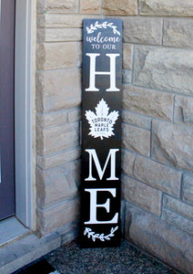 CUSTOM Sports Team Wood Sign (Hockey/Basketball/ Toronto Maple Leafs/ Raptors) - Mats and Signs For You