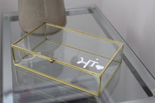 Load image into Gallery viewer, Gold Glass Jewelry Box (CUSTOMIZE ANY WORDING/ANY LANGUAGE) - Mats and Signs For You
