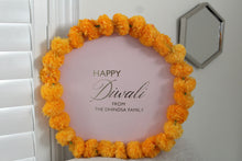 Load image into Gallery viewer, Happy Diwali Circle Diya Tray Wreath Door Hanger Wood Sign (Customizable) - Mats and Signs For You
