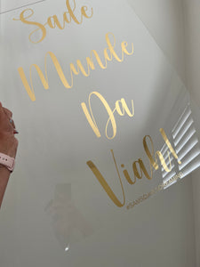 Custom Acrylic Sign (Wedding/Event/Birthday Sign) - Mats and Signs For You