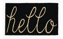 Load image into Gallery viewer, Hello in Black Doormat 18&quot;x30&quot; - Mats and Signs For You
