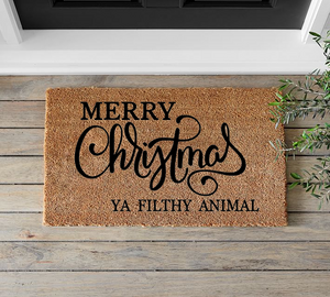 Merry Christmas YA FILTHY ANIMAL Doormat - Mats and Signs For You