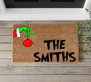 Custom Name Grinch Doormat - Mats and Signs For You