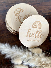 Load image into Gallery viewer, Wood Baby Milestone Discs (set of 14) - Mats and Signs For You
