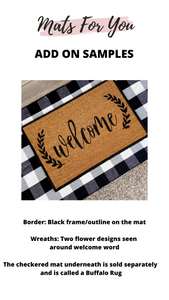 Fancy Customized (Your Last Name) Doormat - Mats and Signs For You