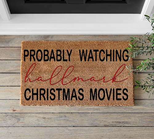 Christmas Movies Doormat (Hallmark) - Mats and Signs For You