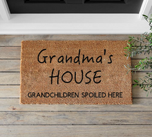 Load image into Gallery viewer, Grandma OR Grandpa&#39;s House Doormat - Mats and Signs For You
