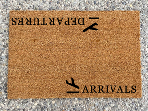 Arrivals And Departures Doormat - Mats and Signs For You