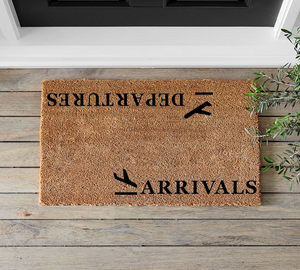 Arrivals And Departures Doormat - Mats and Signs For You
