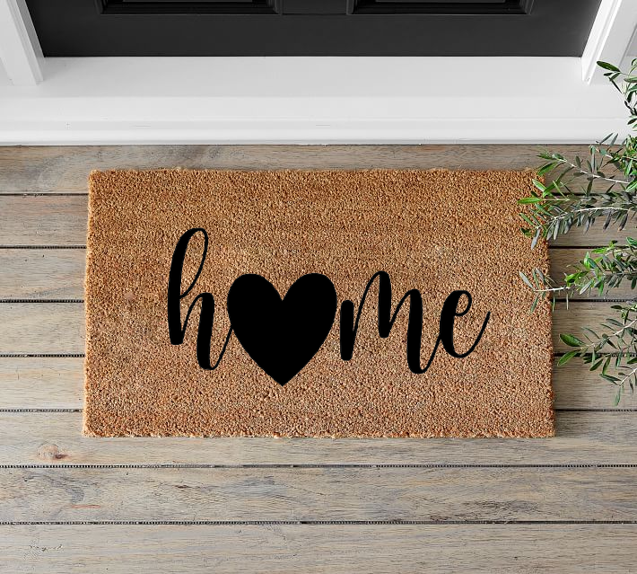 home (heart) Doormat - Mats and Signs For You
