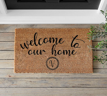Load image into Gallery viewer, Welcome to our Home Initial - Mats and Signs For You
