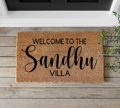 Welcome To The Family Villa - Mats and Signs For You