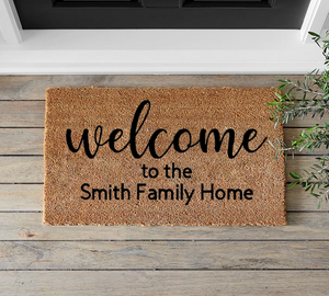 Welcome to the Family Home Doormat - Mats and Signs For You