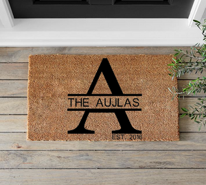 Monogram Family Doormat - Mats and Signs For You