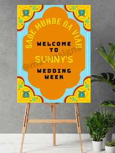 *ANY WORDING* Sade Munde Da Viah Wedding Sign (Digital/Foam Board) - Mats and Signs For You